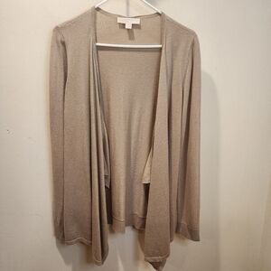 MICHAEL by Michael Kors Beige Open Front Cardigan Size S
